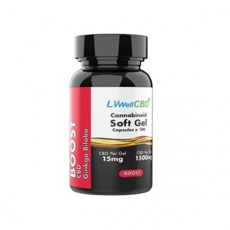 LVWell CBD 1500mg CBD Soft Gel Capsules Boost – 100 Caps