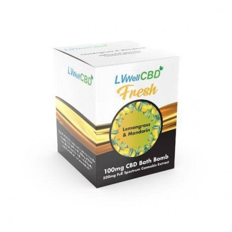 LVWell CBD 500mg CBD Bath Bomb – Chamomile and Grapefruit – Sleep