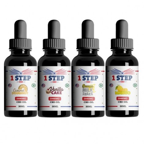 1 Step CBD 2000mg CBD Flavoured Oil 30ml (BUY 1 GET 1 FREE)