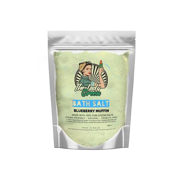 Lady Green 50mg CBD Bluberry Muffin Bath Salts – 500g