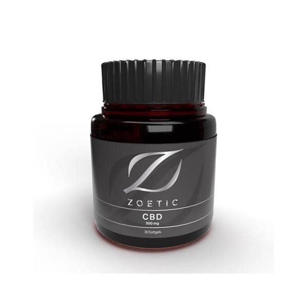 Zoetic 300mg CBD Soft Gel Capsules 30 Soft Gels