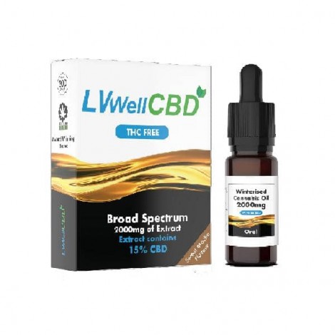 LVWell CBD 2000mg Winterised  10ml Hemp Seed Oil