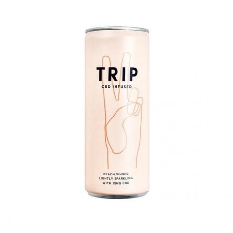 24 x TRIP 15mg CBD Infused Peach & Ginger Drink 250ml