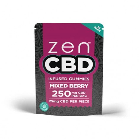 Zen 250mg CBD Infused CBD Gummies – Mixed Berry