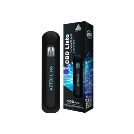 Aztec CBD Listo 500mg CBD Disposable Vape Pen – 1ml 600 Puffs