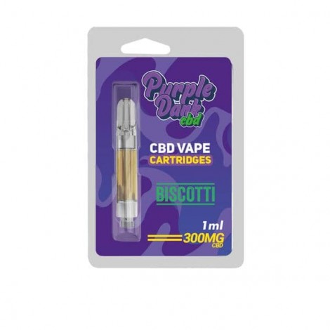 Purple Dabz CBD Vape Cartridges 300 & 600 MG – Biscotti